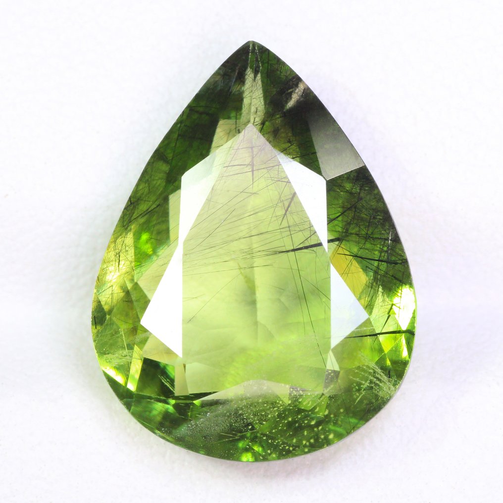 Zonder minimumprijs Groen Olivijn - 11.61 ct - nternational Colored Gemstone Association (ICA GemLab) - Fijne Ludwigte-inclusies. #4.3