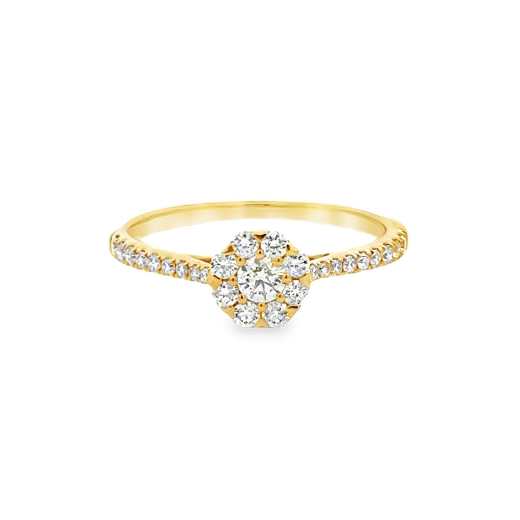 χωρίς τιμή ασφαλείας - Δαχτυλίδι - 18 καράτια Κίτρινο χρυσό - 0.45ct. tw. Διαμάντι (Φυσικό) #1.0