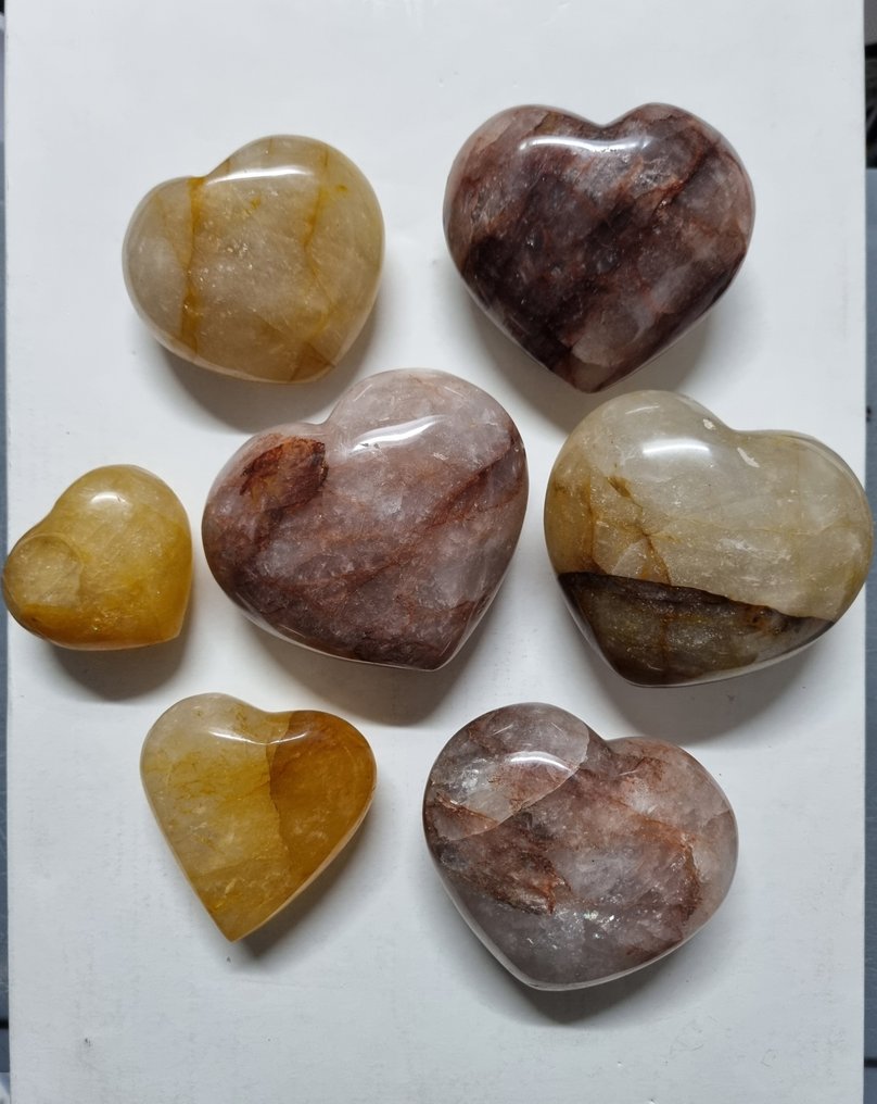 Μεγάλη ποσότητα με χρυσές καρδιές θεραπευτή 8 - 5 εκ. Καρδιά- 1324 g #1.0