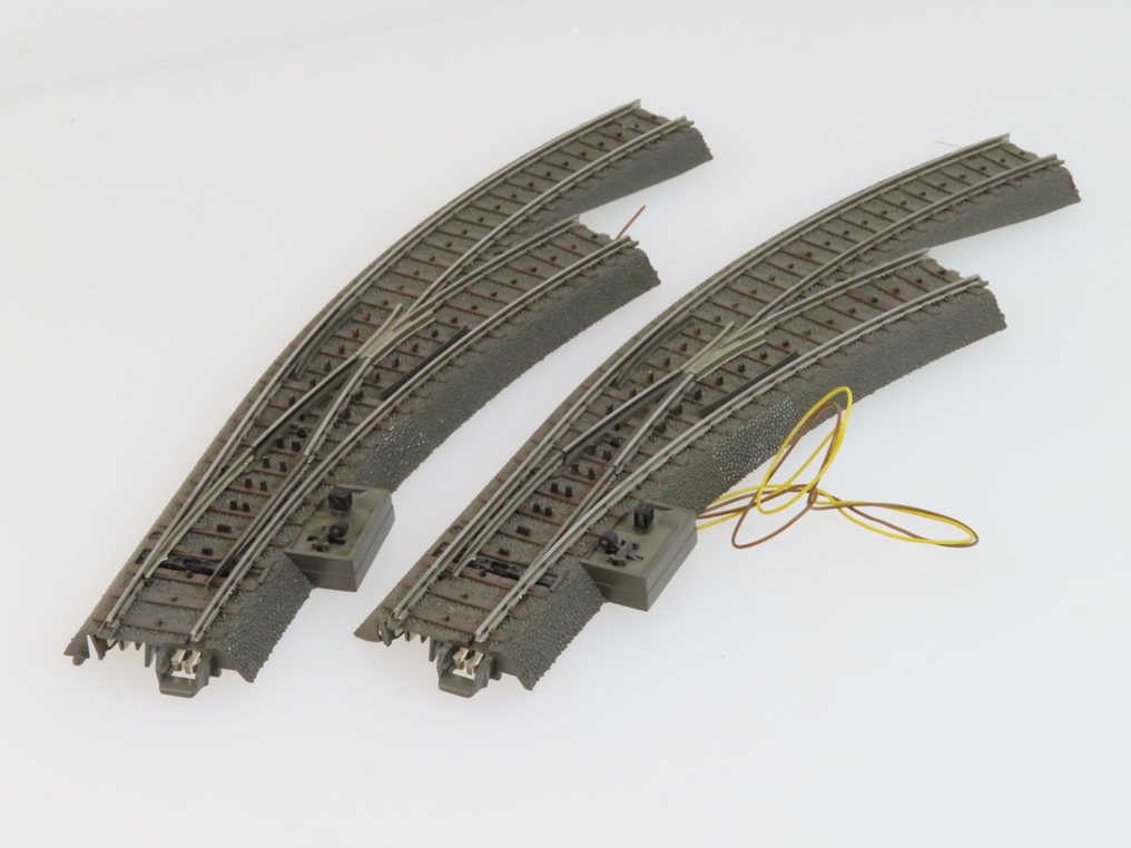 Märklin H0 - 24671/24672/74460/74470/74490 - Modeltreinsporen (16) - 4 Meegebogen wissels met elektrische aandrijving, verlichting en digitale decoder, #4.3