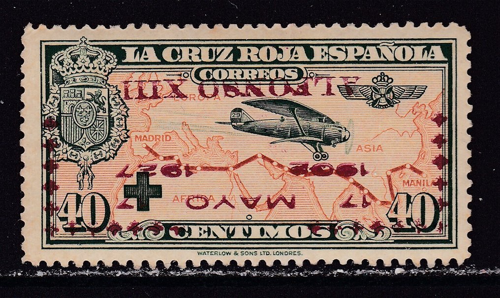 Spanien - 1927 - Rotes Kreuz - Vielfältiges in der Eignung - Edifil 365hh, 366hi, 368hcc y 369hi #2.1
