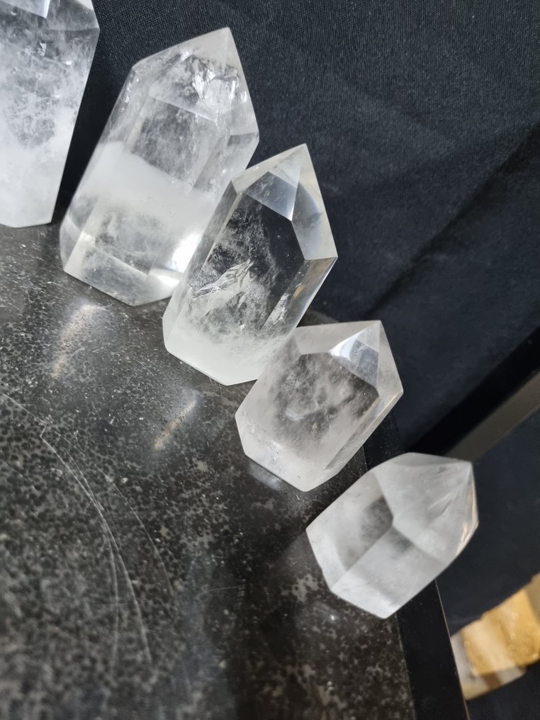 8 puncte de cristal de cuarț clar, 8,5 - 5 cm - Punct de cristal- 958 g #3.2