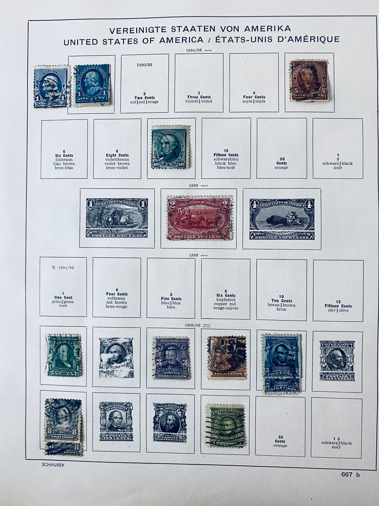 美国  - 美国收藏在旧相册页面上 #2.1