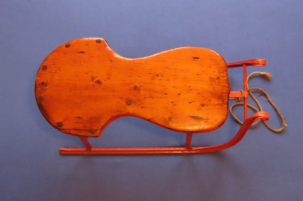 Juledekoration - Ronald Smits sled - Smedejern - Gammel smuk slæde #2.1