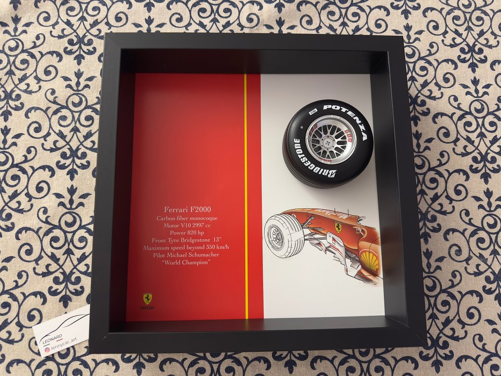 Artwork - Ferrari - Ferrari pneumatico bridgestone anteriore Michael Schumacher - Leonard C. D. - unico numerato - 2025 #1.0