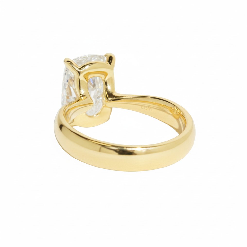 Δαχτυλίδι - 14 καράτια Κίτρινο χρυσό - 3.03ct. tw. Διαμάντι (Εργαστηριακής καλλιέργειας) #3.2