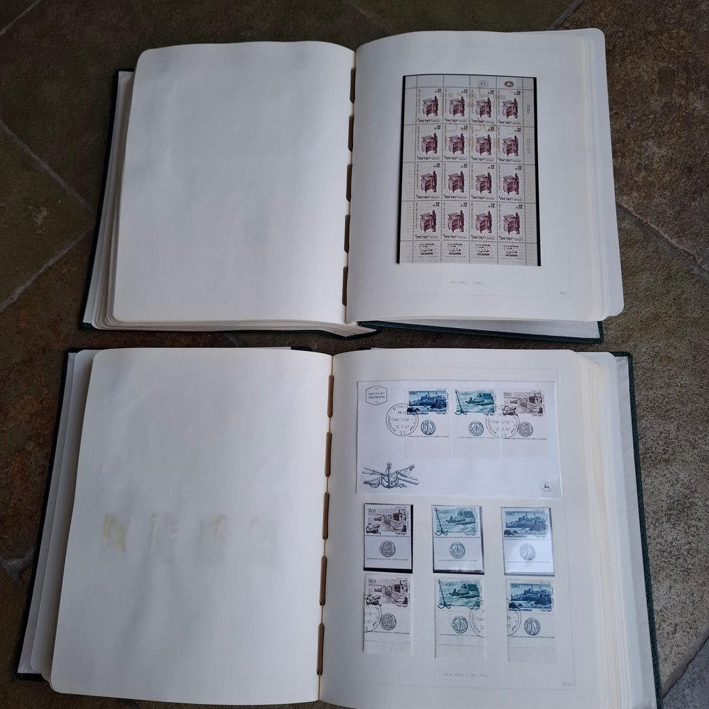 以色列 1958/1969 - 专门的邮票、块、册和FDC收藏，装订于2册Leuchtturm。 #1.0