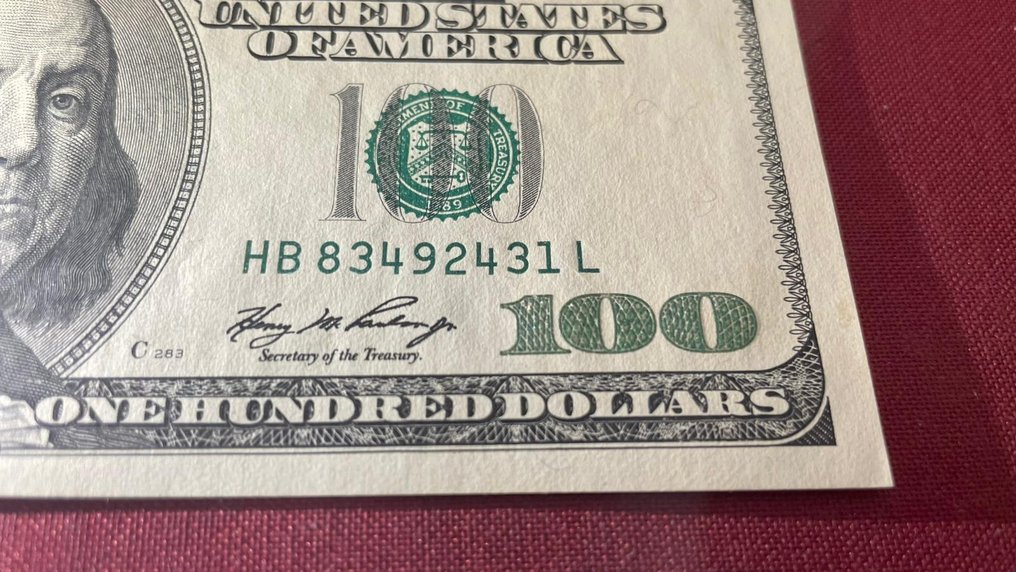 États-Unis d'Amérique. - 2 x 1 and 1 x 100 Dollars - various dates (Sans prix de réserve) #1.0