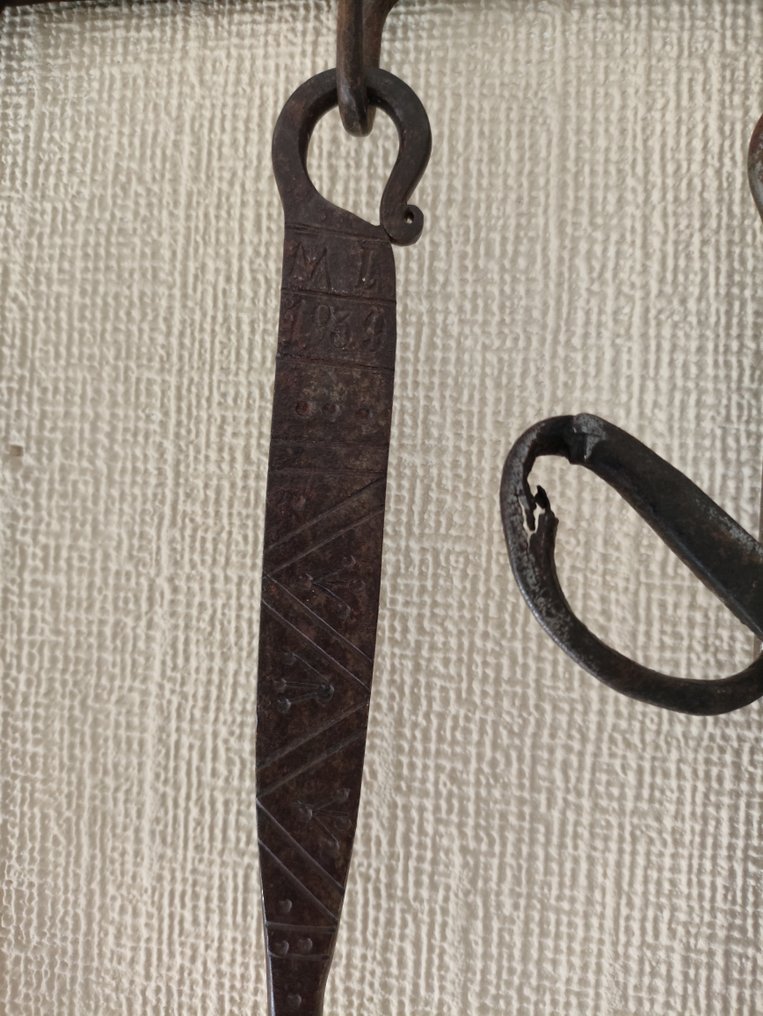 Rastrelliera (5) - Ferro battuto, Rame - Scaffale da cucina con utensili da cucina. #4.3