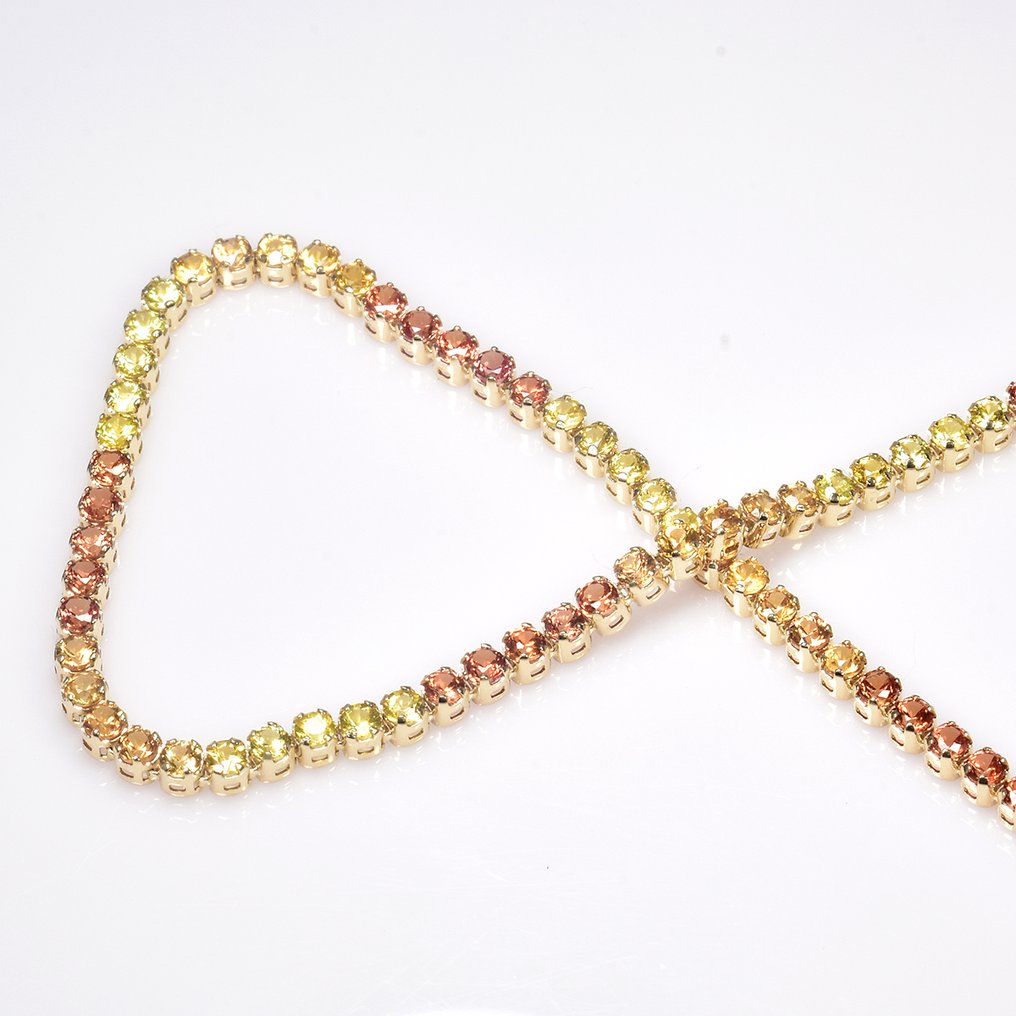 No reserve price - Bracelet - 14 kt. Yellow gold - 2.41ct. tw. Sapphire #3.2