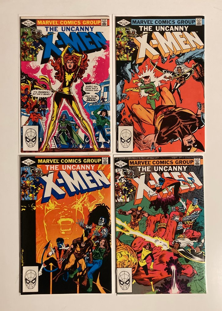 Uncanny X-Men #157 #158 #159 #160 - 2nd app of Rogue / 1st app of Storm as a Vampire / 1st app of Illyana Rasputin / 1st app of S'ym - 4 Comic - Prima edizione - 1982 #1.0