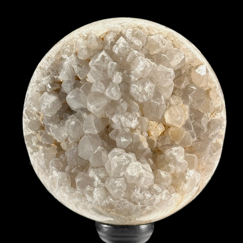 NO RESERVE PRICE - Wonderful Pair of Quartz & Calcite- Sphere & Crystal Cluster on custom stands- 3500 g - (2) #2.1