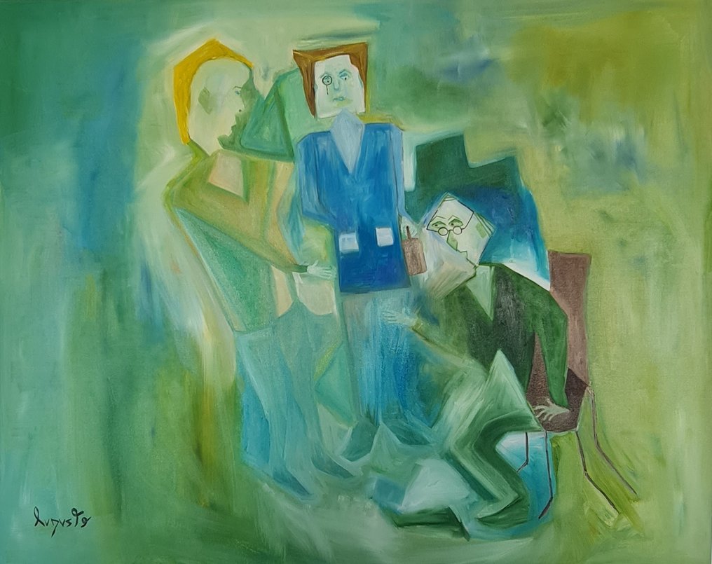 Miguel Augusto Brito - Portuguese poet Fernando Pessoa with friends #1.0