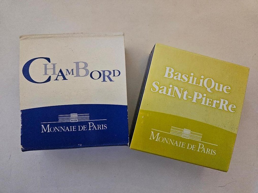 Γαλλία. 1 1/2 Euro 2003/2006 "Chambord" + "Basilique Saint-Pierre" (2 monnaies) Proof (χωρίς τιμή ασφαλείας) #1.0