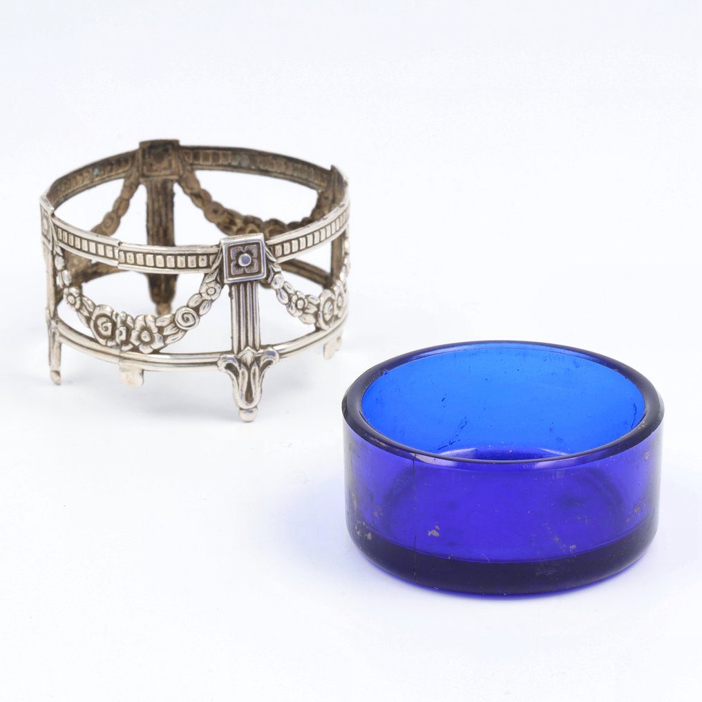 NO RESERVE - Pedro Duran - Zoutvaten met Guirlandes - Saliera a forma di barca (2) - .915 argento #3.2