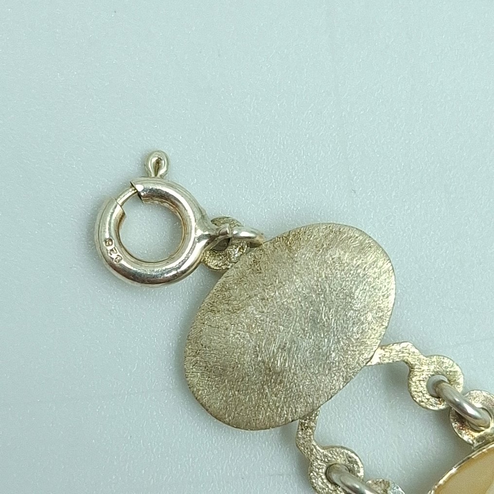 Zonder minimumprijs - Armband Zilver - 43.00ct. tw. Carneool - Cameo Antico Dorato #3.2