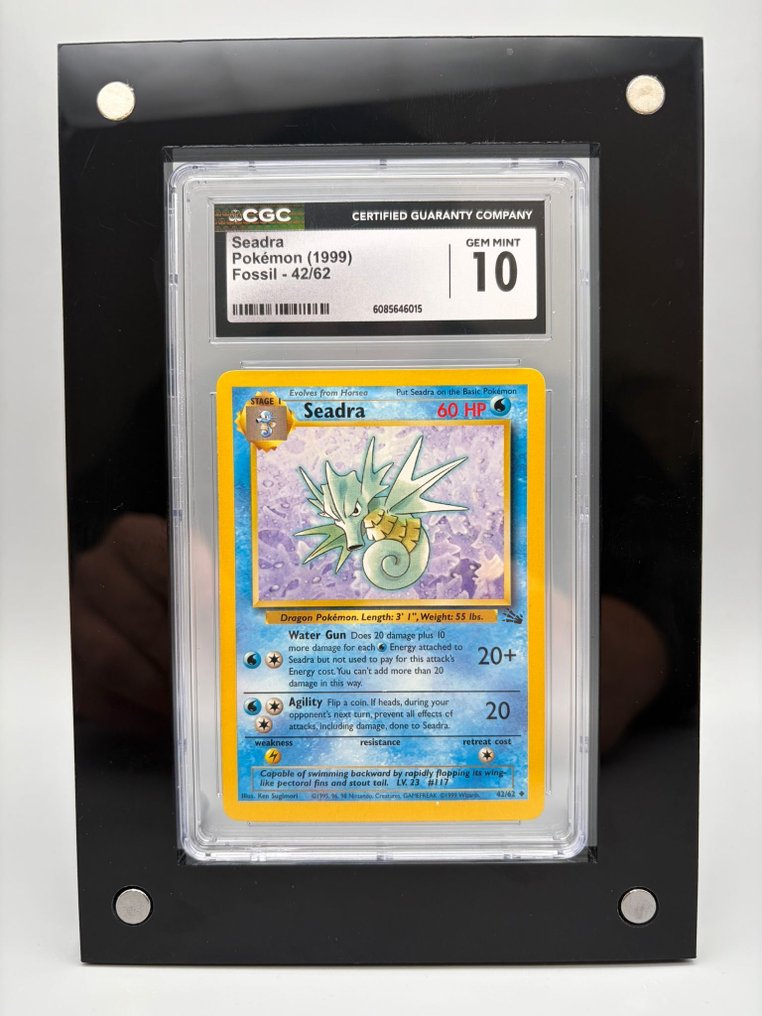 Pokémon Graded card - Seadra - CGC 10 - WOTC - Fossil #1.0