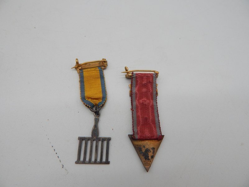 Reino Unido - Crachá - masonic 2 small antique jewels in box - Início do século XX (WW I) #3.2