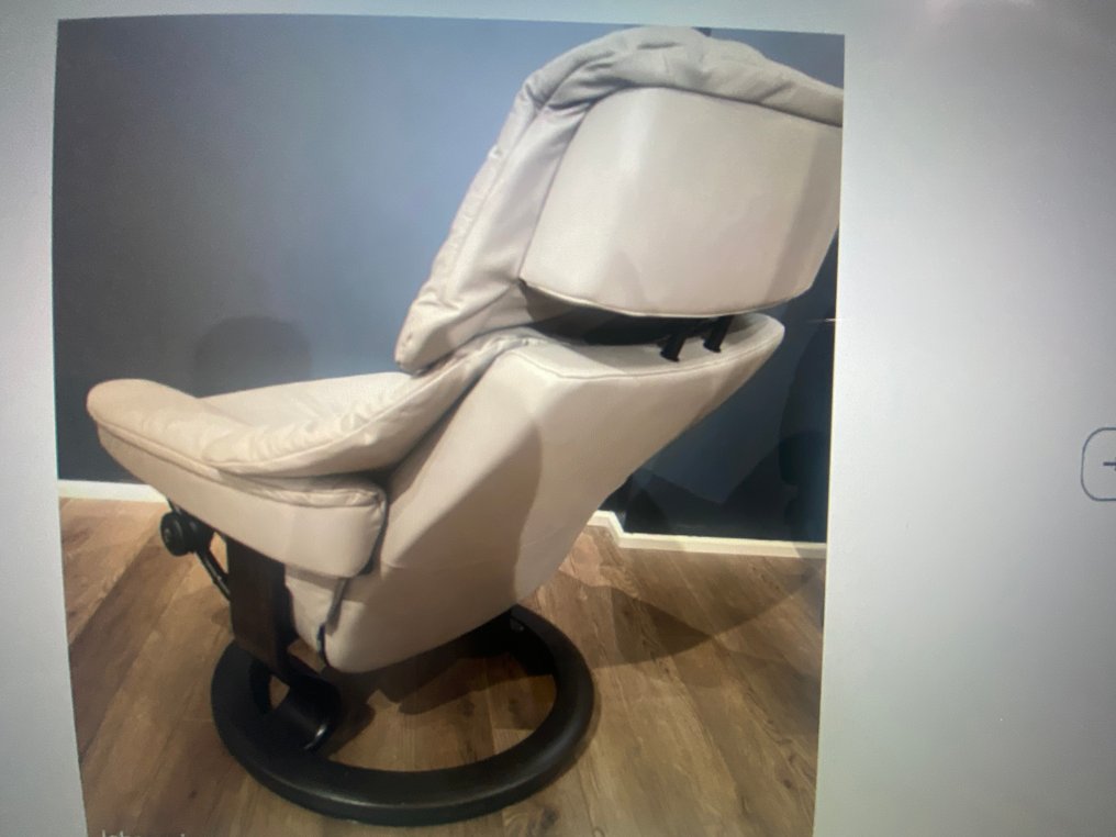 Ekornes - Poltrona com otomano (2) - Pele, Madeira #3.2