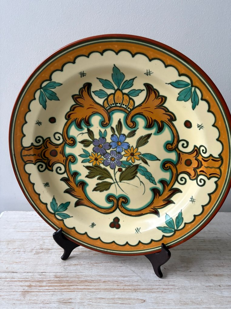 Plateelbakkerij Zuid-Holland - 牆板 (3) - Decor Medal - 陶瓷 - 34 厘米 + 22 厘米 #1.0