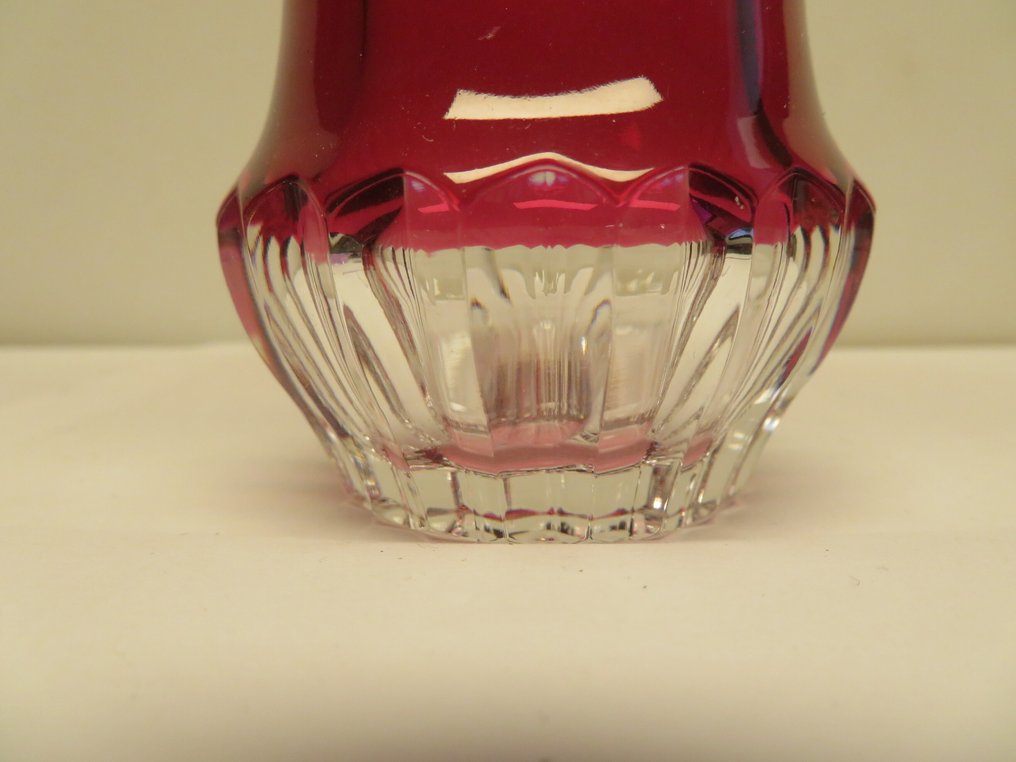 Val Saint Lambert - 花瓶  - 水晶 - 复古艺术装饰勃艮第 #3.2