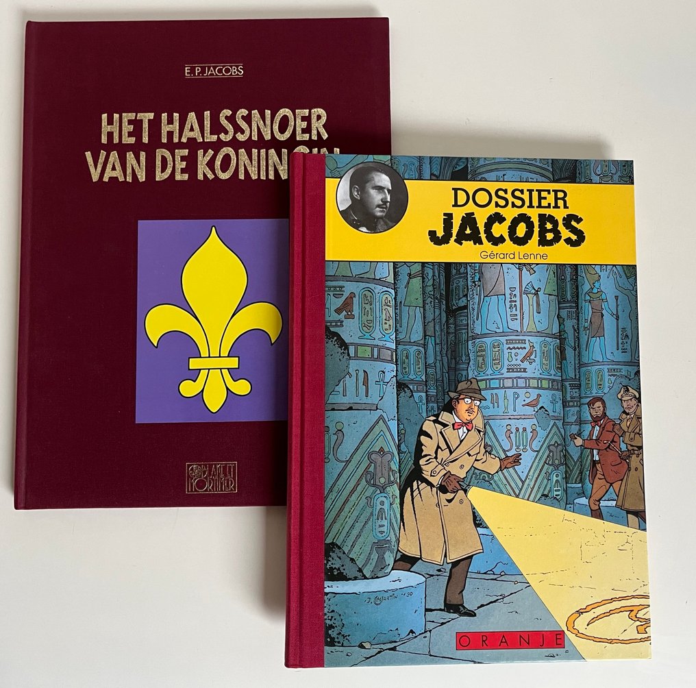 Blake en Mortimer 7 - Het Halssnoer van de koningin Luxe linnen HC + Dossier Jacobs - 2 Album - 第一版 - 1991 #1.0