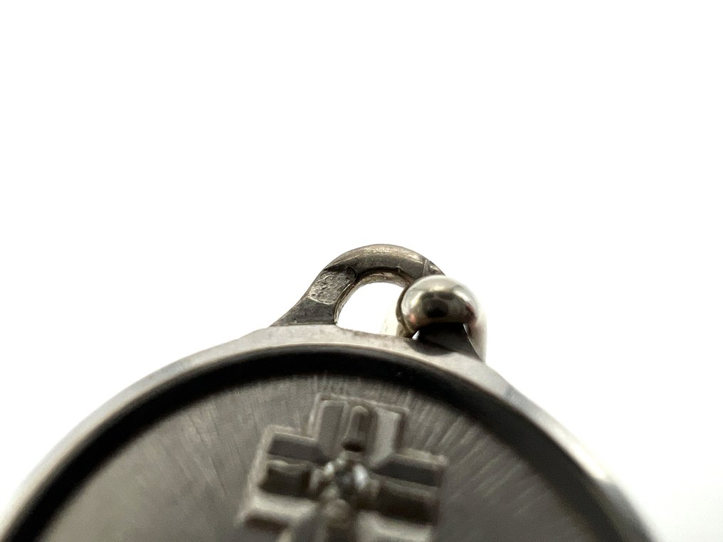 Zonder minimumprijs - A. Augis - Hanger - 18 karaat Witgoud - Robijn #4.3