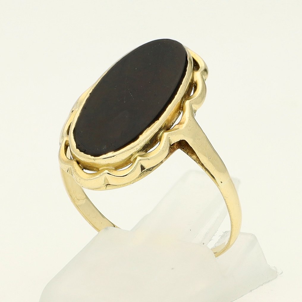 Ring - 14 kt. Yellow gold - Onyx #1.0