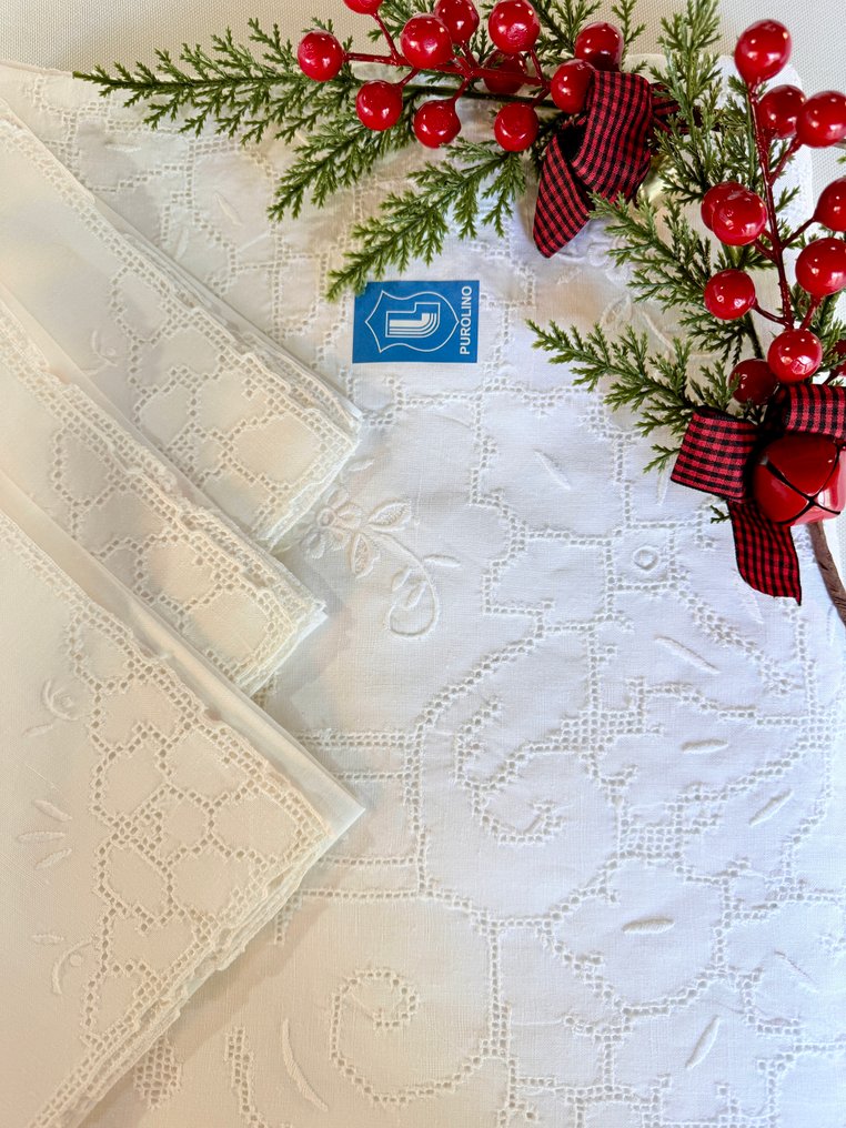 Tablecloth (13) - 252 cm - 175 cm - Linen tablecloth, delicate #1.0