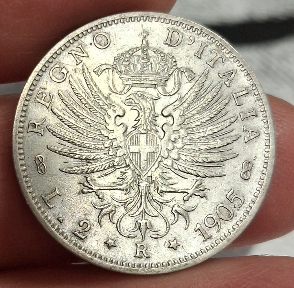 Olaszország. Vittorio Emanuele III. 2 Lire 1905 (Nincs minimálár) #3.2