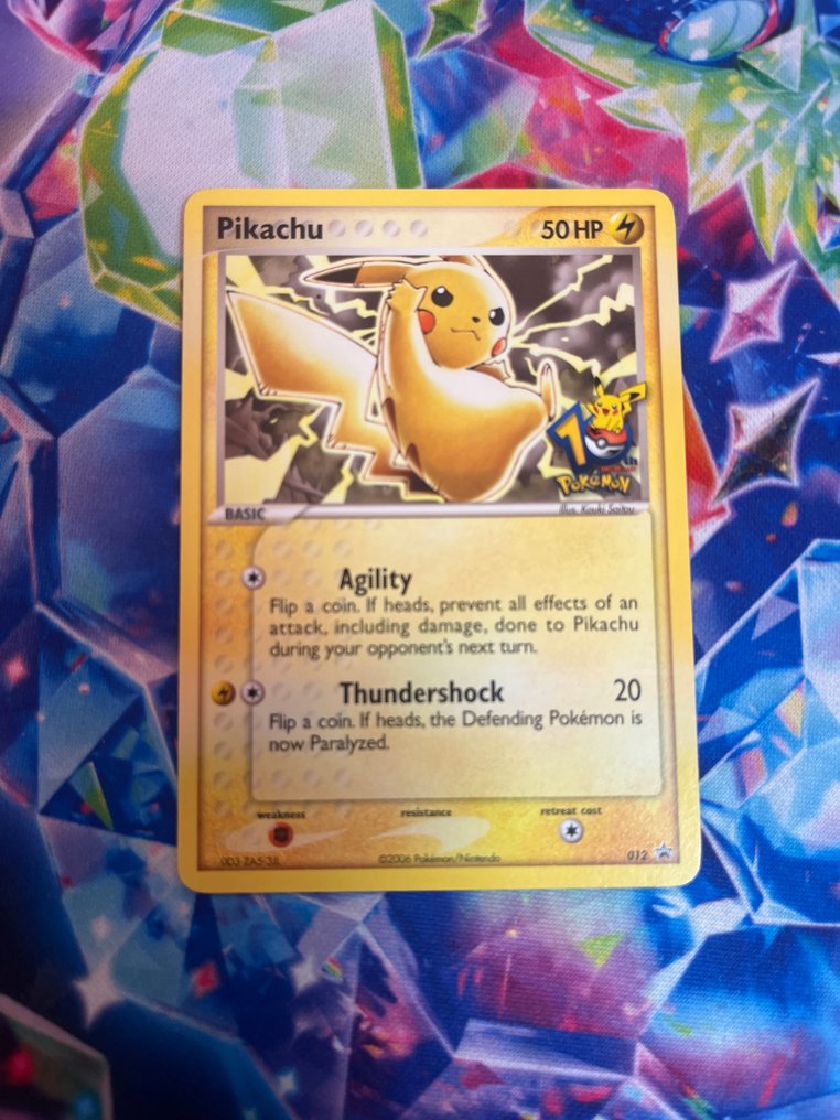 Pokémon - 1 Card - Pikachu #012 Promóciós kártya - WOTC #1.0