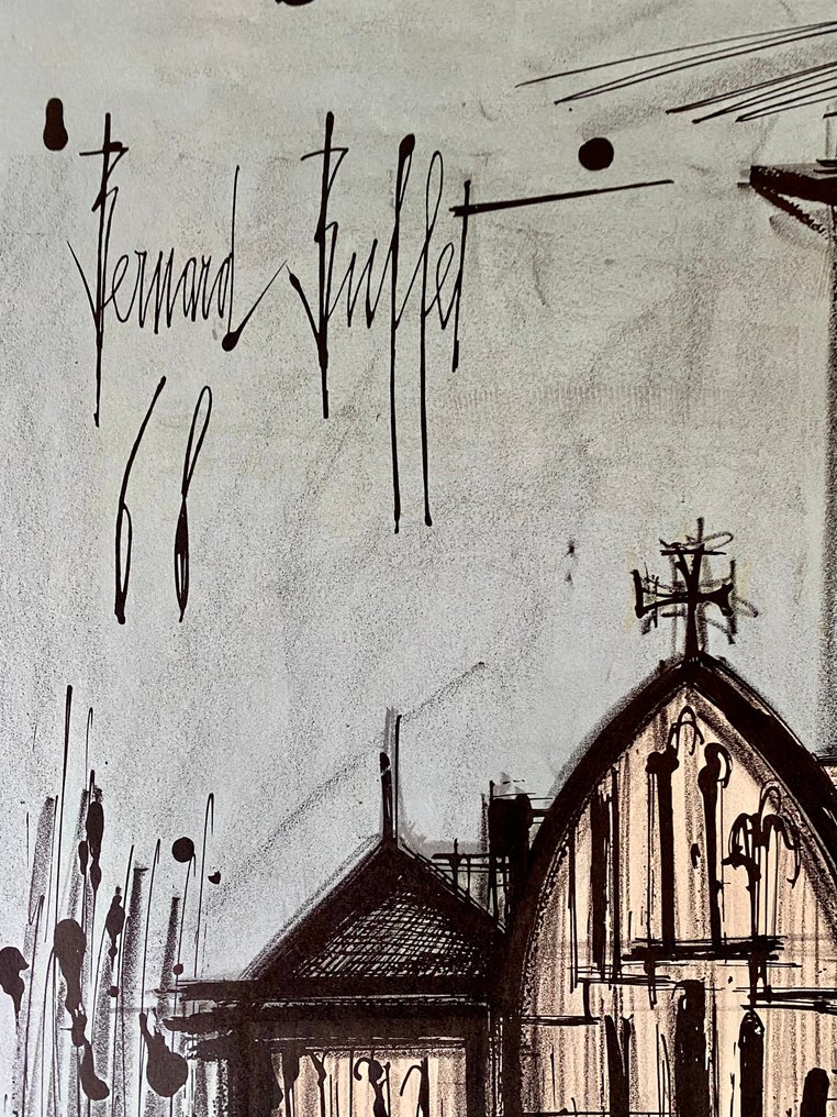 bernard buffet - Bernard Buffet Vezelay - Lata 60. #4.3