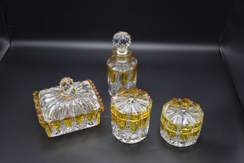 Art Déco Set per toletta (4) - Val Saint Lambert - Vetro - Set da toeletta #1.0