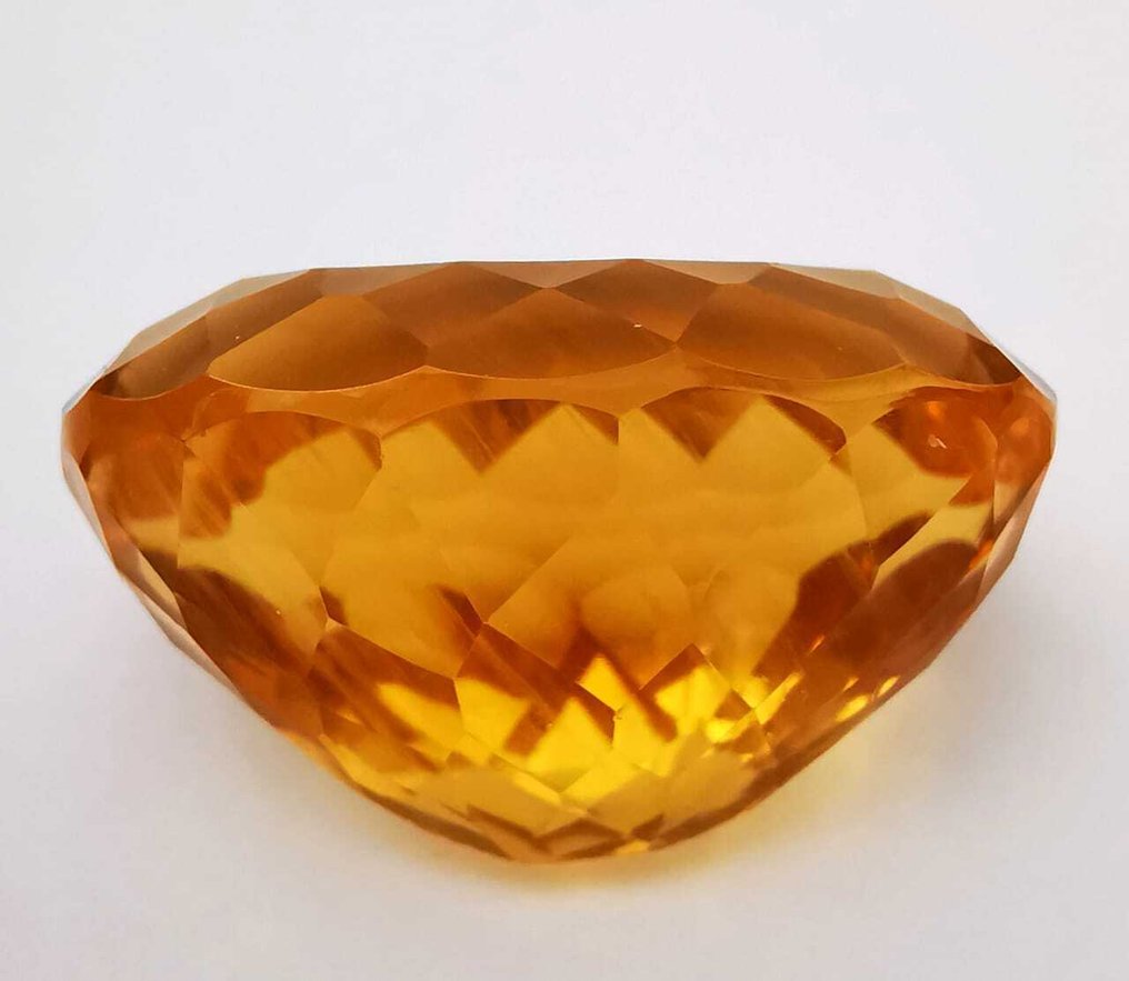 Nincs minimálár Sárga Citrin - 24.10 ct - Antwerpeni Drágakővizsgálati Laboratórium (ALGT) - Intenzív élénk narancssárga #3.2