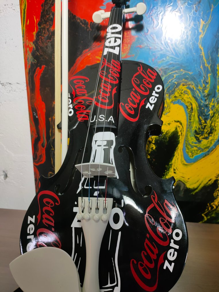 fp pop art - Coca cola Classic violon 4/4  (60cm) Black luxury Limited Édition 1/10 #1.0