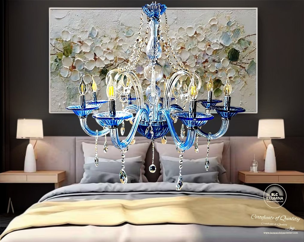 SLC Illumina - MG - Πολυέλαιος - Κρύσταλλο - Πολυέλαιος 8L γαλάζιο #1.0