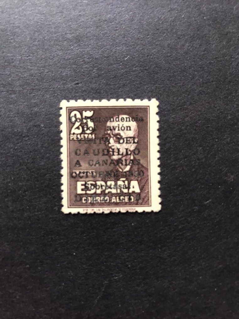 Spania 1951/1951 - Vizita Caudillo-ului în Canarias. Certificat Graus. - Edifil nº 1090 #1.0