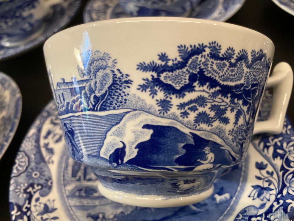 Spode, Copeland - Service à thé (18) - Faïence - Bleu italien #4.3