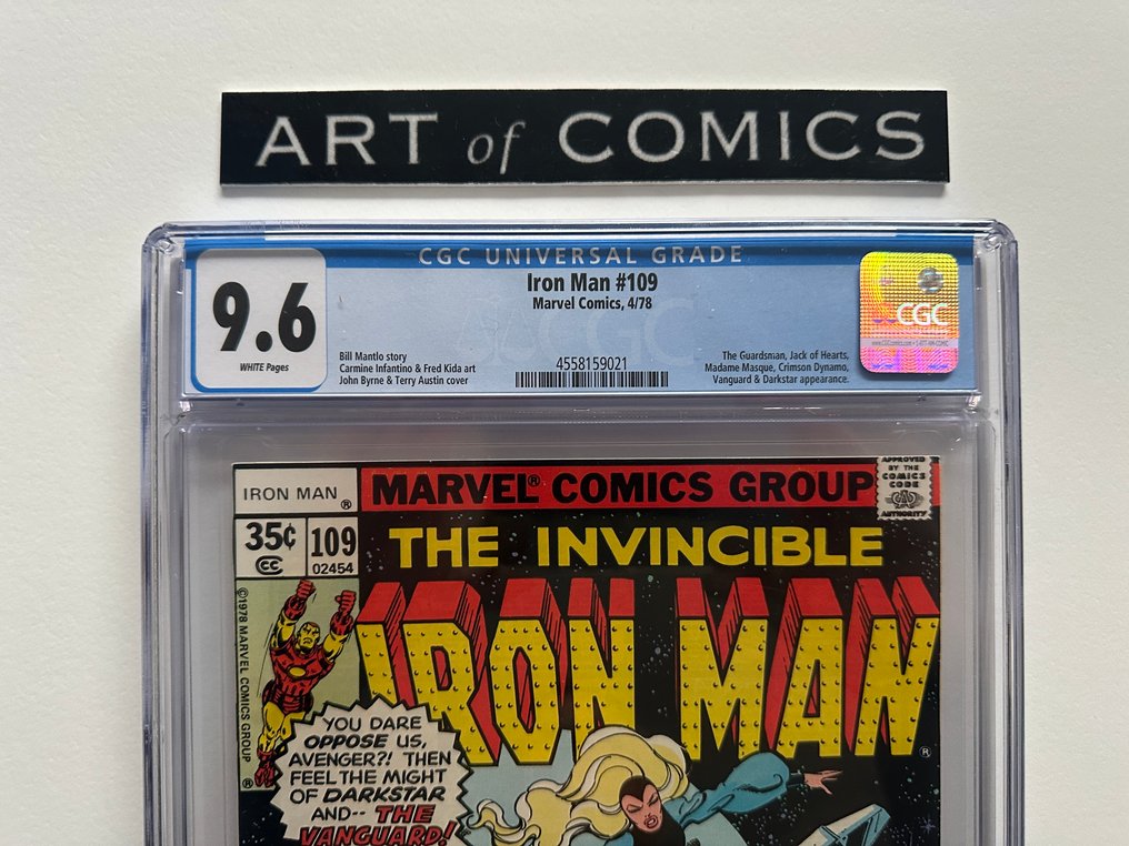 Iron Man #109 - CGC 9.6 - Jack Of Hearts, Guardsman, Madame Masque, Crimson Dynamo, Vanguard, Darkstar appearance - 1 Graded comic - First edition - 1978 #2.1