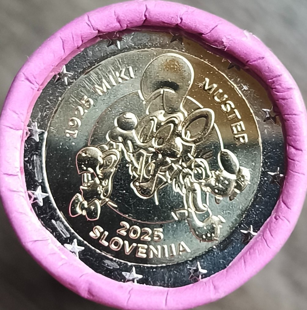 Slovenië. 2 Euro 2025 "Miki Muster" (25 coins) in roll (Zonder minimumprijs) #1.0