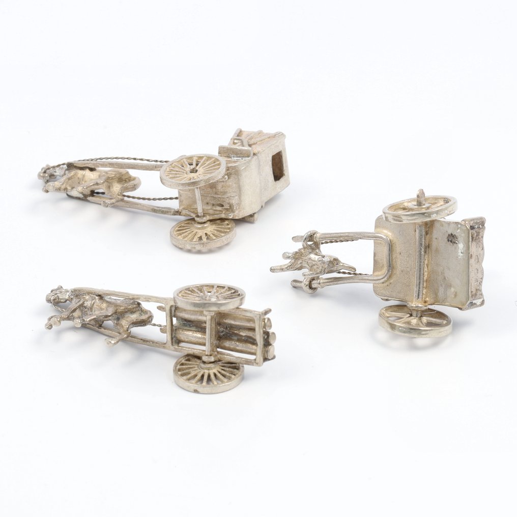 Ruijtuigen *NO RESERVE* - Figura in miniatura  (3) - .835 argento #3.2