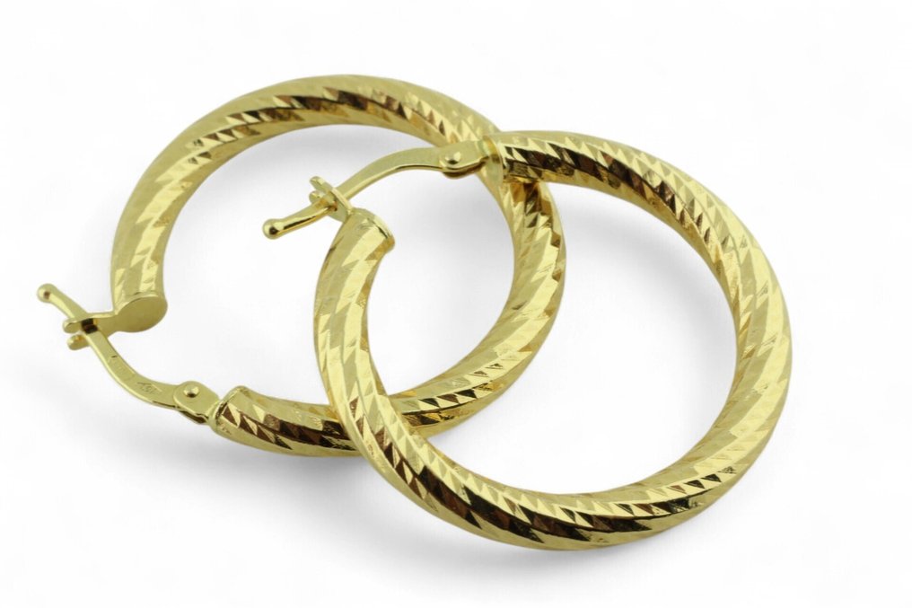 Boucles d'oreilles cerceau - 18 carats Or jaune #1.0