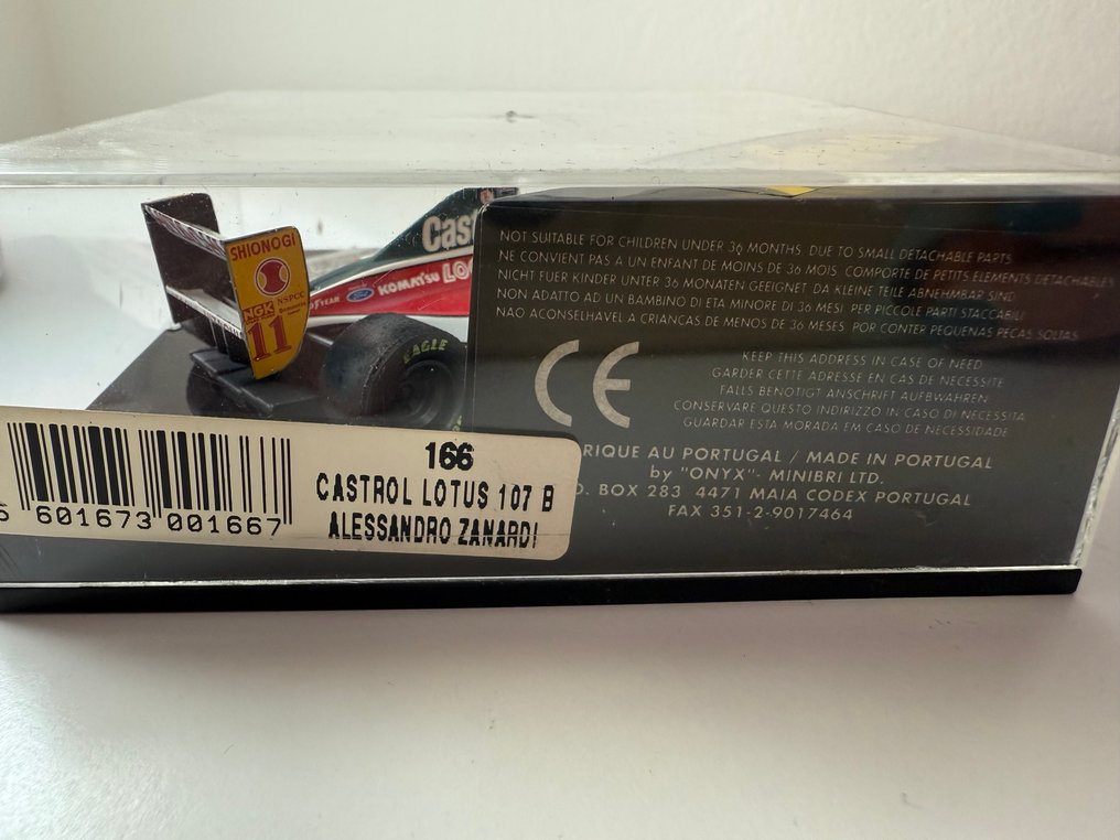 Onyx 1:43 - Modellino di auto - Castrol Lotus 107 B Alessandro Zanardi - Da una collezione privata, sempre esposta in una teca chiusa. • Nessuna parte rotta, decalcomanie #1.0