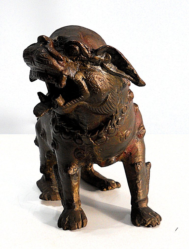 Statuetta - Leone guardiano (Foo Dog) - Bronzo #2.1