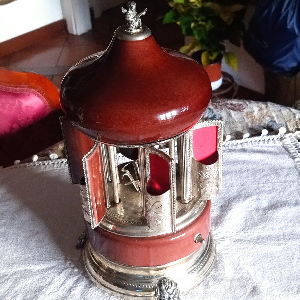 Senza prezzo di riserva - Portasigarette musicale - Ceramica, Argento #2.1