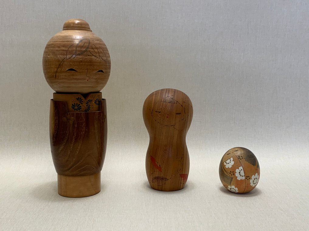Piccola collezione di bambole Kokeshi - Legno - Giappone - Periodo Shōwa (1926-1989) #1.0