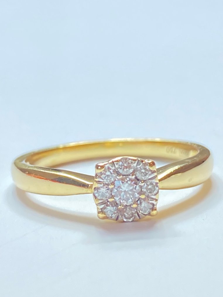 Ei pohjahintaa - Sormus - 18 kt. Keltakulta Timantti (Luonnollinen) #3.2