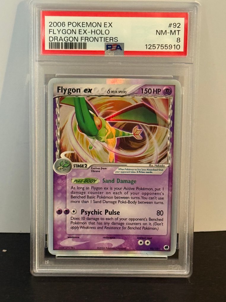 Pokémon - 1 Graded card - Flygon ex #92 Acabamento brilhante, Holográfico - PSA 8 - EX #1.0