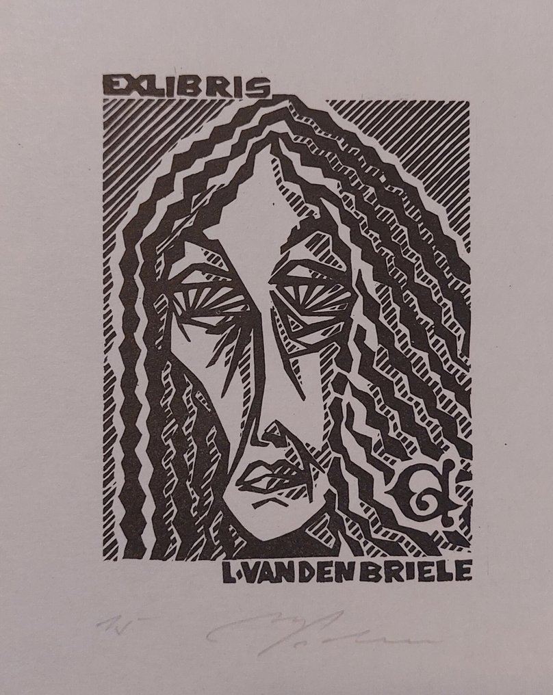 190 exlibris met literaire motieven, o.a. schrijversportretten, en Shakespeare - Ex libris  #2.1