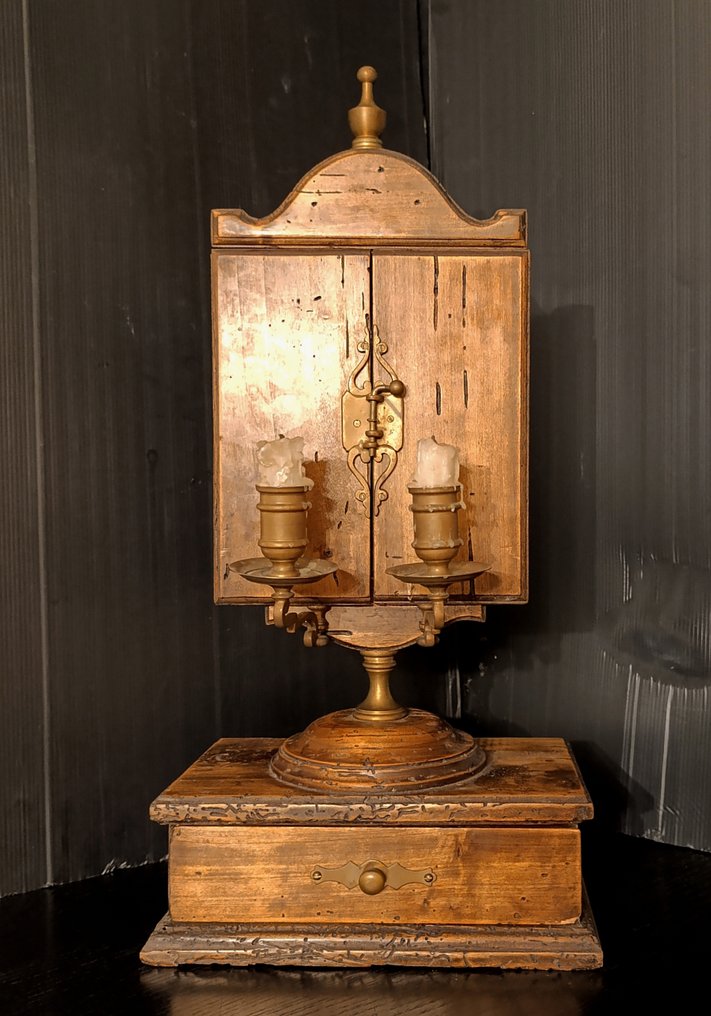 specchiera da toilette - Mobiletto - Legno, Ottone dorato #1.0